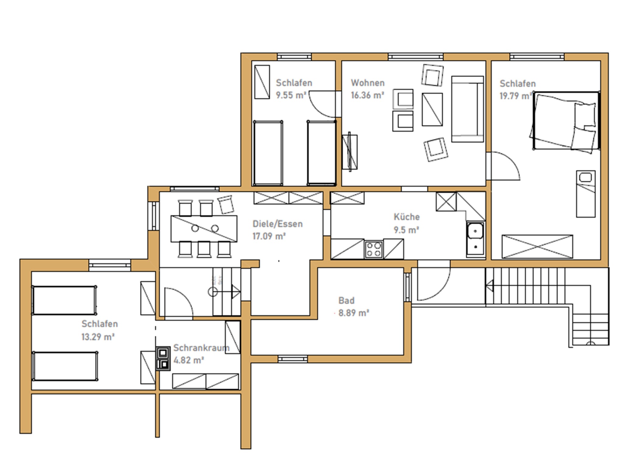 Heidi – Grundriss Wohnung Heidi